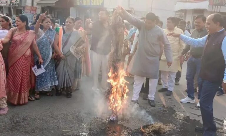 एपस्टीन फाइल खुलासे पर कोरबा में फूटा महिला कांग्रेस का गुस्सा; केंद्रीय मंत्री हरदीप पुरी का पुतला फूंका